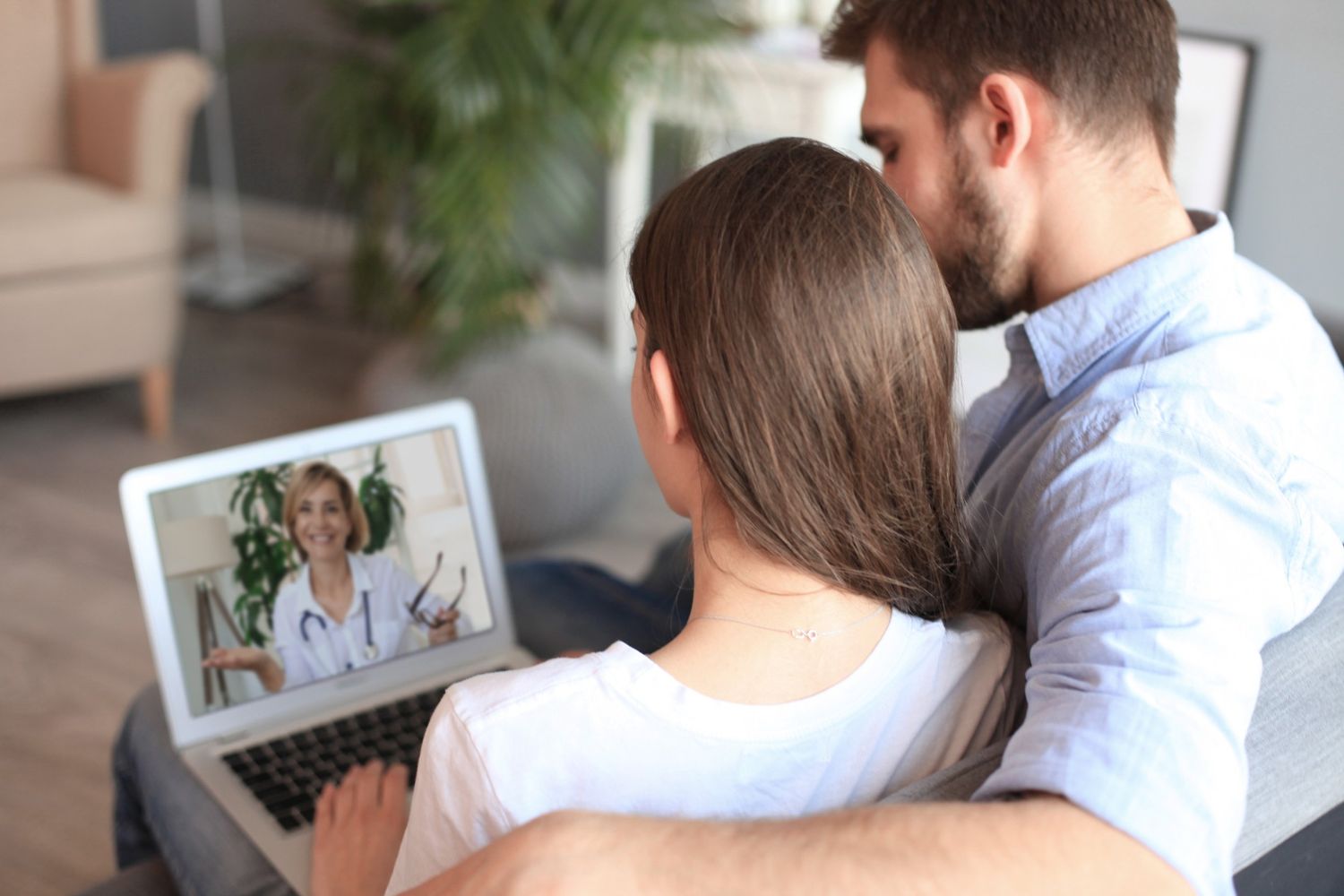 Patient having a televisit follow-up after STD testing